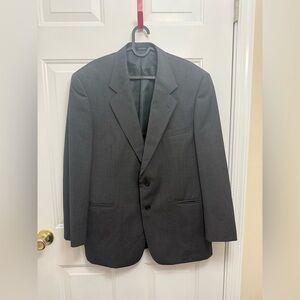 Men's Dark Gray Two-Button Sport Coat Blazer